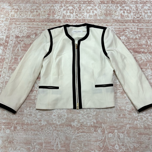 CALVIN KLEIN Contrast Black & White Jacket - Picture 2 of 9